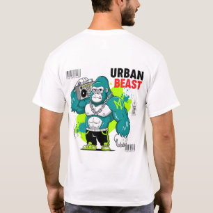T-shirt Bête urbaine - Gorilla avec Boombox & Chaînes