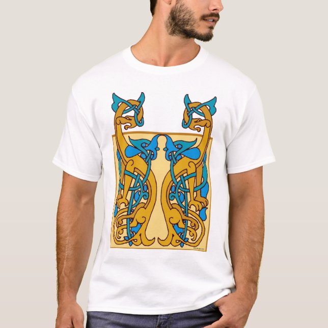 T-shirt Bêtes de Knotwork de Celtic (Devant)
