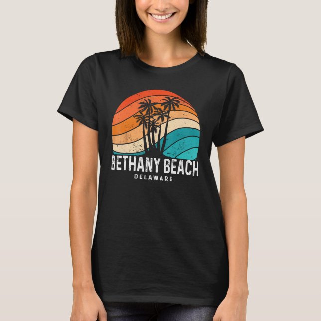 T-shirt Bethany Beach Delaware Palm Tree Beach Souvenir (Devant)