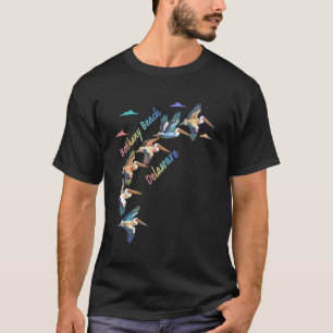 T-shirt Bethany Beach Delaware Pelican Coloré Tie-Dye