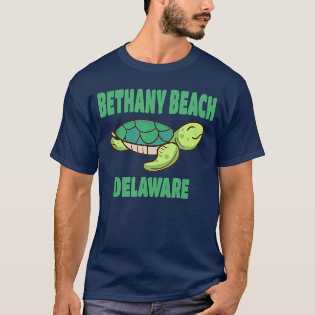 T-shirt Bethany Beach Delaware Tortue de mer Thème (Devant)