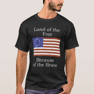T-shirt Betsy Ross Drapeau Américain Liberté de la Révolut