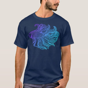 T-shirt Betta Fish PurpleCyan