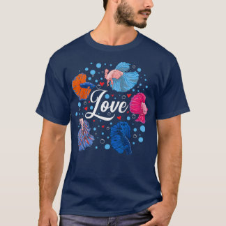 T-shirt Betta Love Fish Lover Animaux de compagnie Maman S