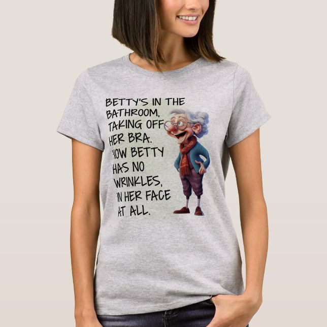 T-shirt Betty's In the Bathroom Womens (Devant)