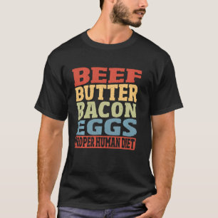 T-shirt Beurre Bacon Oeufs Bacon Bonne alimentation humain