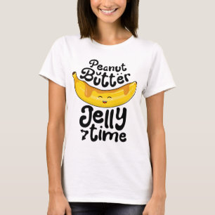 T-shirt Beurre d'arachide banane Jelly Temps Drôle Fruit s