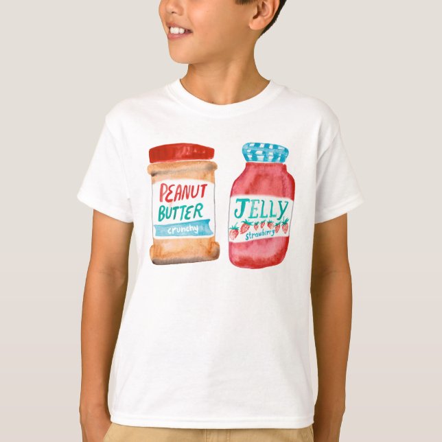 T-shirt Beurre d'arachide et aquarelle de gelée (Devant)