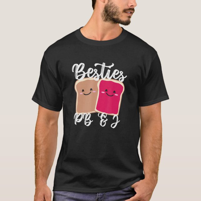 T-shirt Beurre D'Arachide Filles Besties Cute Pb&j Bff (Devant)