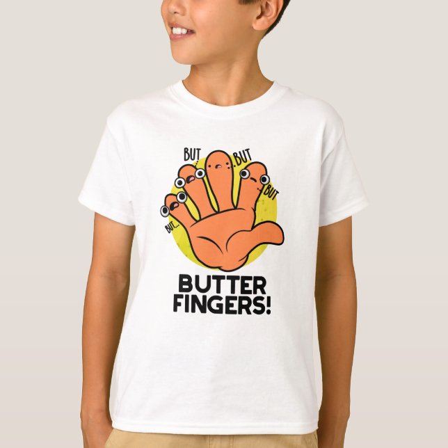 T-shirt Beurre Doigts Funny Anatomie Pun (Devant)