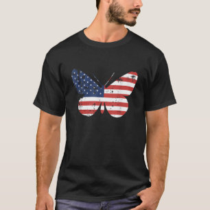T-shirt Beurre gracieux en forme de drapeau américain Juil