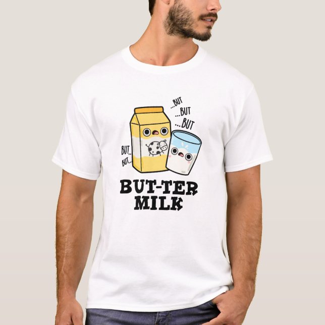 T-shirt Beurre Lait Drôle Nourriture Douille Laitière (Devant)