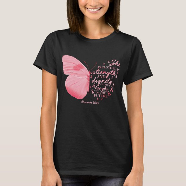 T-shirt Beurre rose Ruban Cancer du sein (Devant)