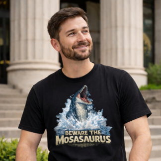 T-shirt Beware the Mosasaurus!