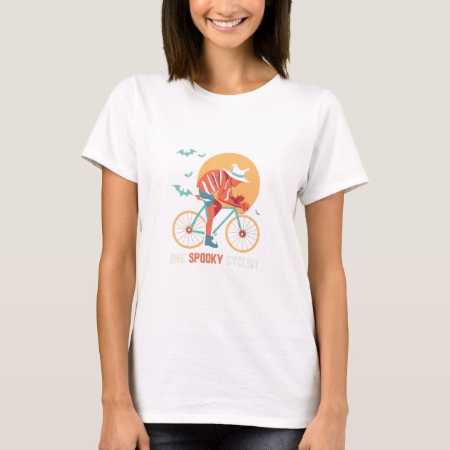 T-shirt Bewitted Halloween Bicycle Cyclist Ride (Devant)