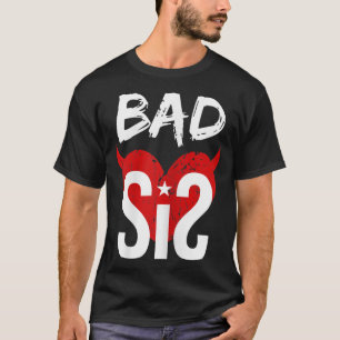 T-shirt BFF Bad Big SiS méchant soeur mauvaise soeurs coeu