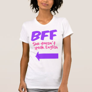 T-shirt BFF - Elle ne parle pas le débardeur assorti