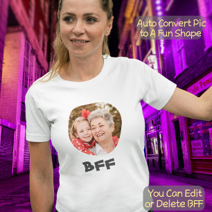 T-shirt BFF Meilleurs amis pour toujours un texte photo pe