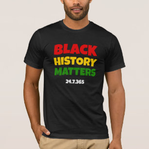 T-shirt BHM   L'HISTOIRE NOIRE COMPTE 24.7.365   Noir