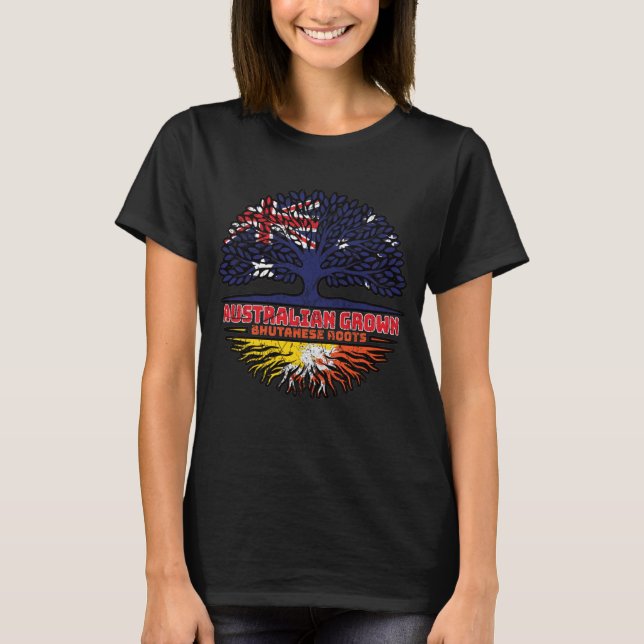 T-shirt Bhoutanais Australie Australie Australie racine d' (Devant)