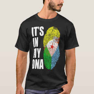 T-shirt Bhoutanais Et Djibouti Mélangent L'ADN Patrimoine