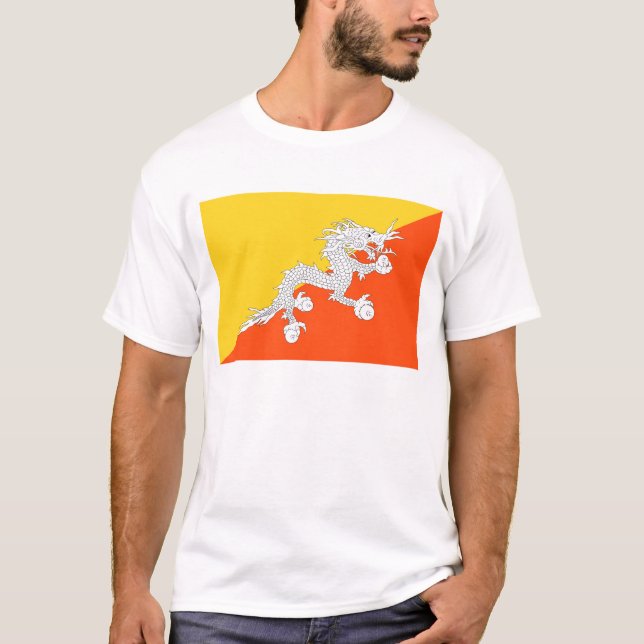 T-shirt Bhutan Flag T-Shirt, Patriotic T-Shirts, (Devant)