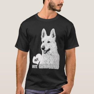 T-shirt Bhymer Love My White German Shepherd