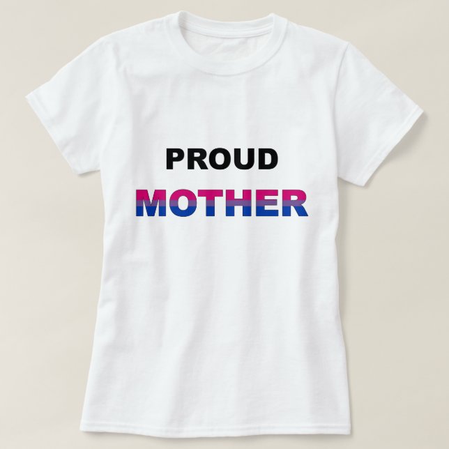T-shirt Bi fier LGBT de mère (Design devant)