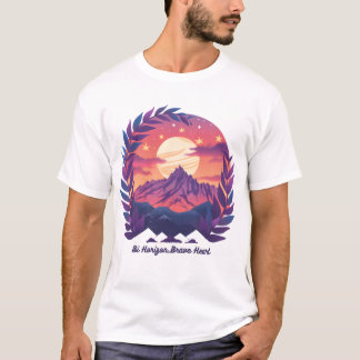 T-shirt Bi Horizon Brave Heart LGBTQ Camping | Bisexual 