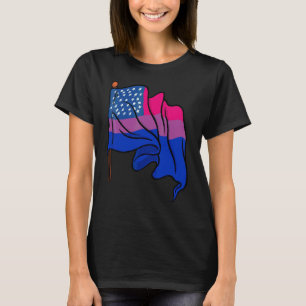 T-shirt Bi Pride Mois Us Drapeau Bisexuel Drapeau Queer Lg
