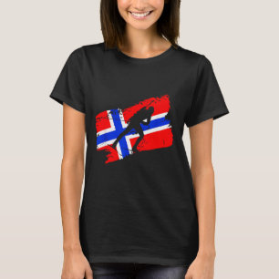 T-shirt Biathlon norvège drapeau norvégien ski de fond