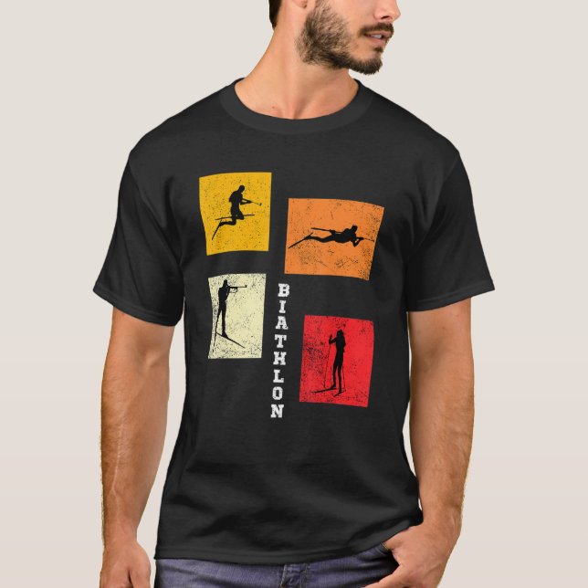 T-shirt Biathlon Ski de fond Biathlète Hiver Spo (Devant)