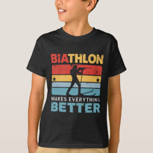 T-shirt Biathlon Sport hivernal Ski Riffle tir Biath