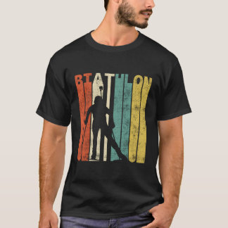 T-shirt Biathlon vintage Retro Biathlete Cadeau