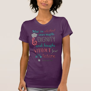 T-shirt Bible, 31:25 de proverbes, elle est vêtue de la
