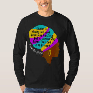 T-shirt Bible chrétienne africaine-américaine Verset cheve