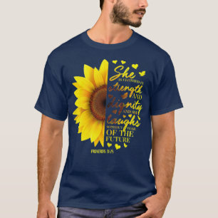 T-shirt Bible chrétienne Verse Sunflower Écriture Cadeau