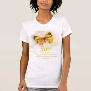 T-shirt Bible du papillon chrétien pour les femmes Verse