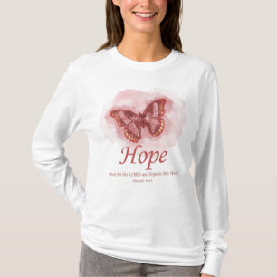 T-shirt Bible du papillon chrétien pour les femmes Verse