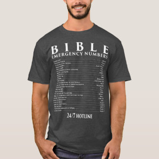 T-shirt Bible Emergency Hotline Number Cool Chritian