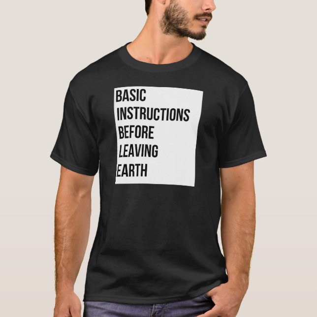 T-shirt BIBLE : Instructions de base avant de laisser la (Devant)
