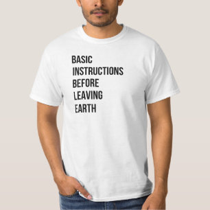 T-shirt BIBLE : Instructions de base avant de laisser la
