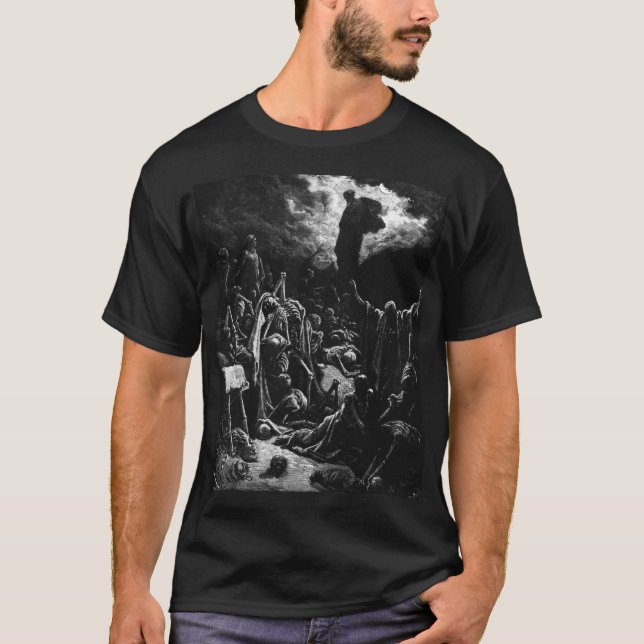 T-shirt Bible : La résurrection d'Ezekiel - Gustave Dore (Devant)