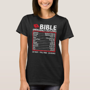 T-shirt Bible numéros d'urgence Bible chrétienne et Jésus