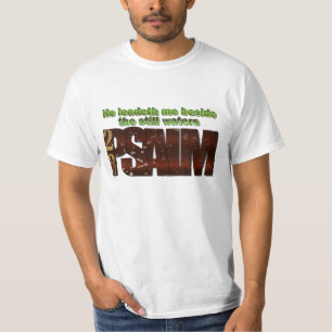 T-shirt Bible Verse 23ème Psaume avec gouttes d'eau