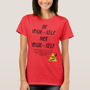 T-shirt Bible Verse Soyez-Vous 2 Corinthiens 5:17 Rouge