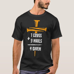 T-shirt Bible Verset Christian 1 Croix 3 Nails 4Donné