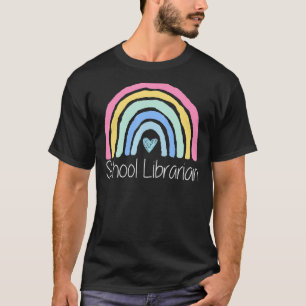 T-shirt Bibliothécaire de l'école Bibliothécaire Rainbow F