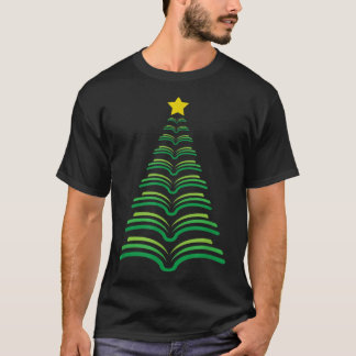 T-shirt Bibliothécaire de l'enseignant Livres de Noël Arbr