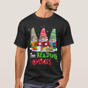 T-shirt Bibliothécaire Les Gnomes De Lecture Noël Drôle Po